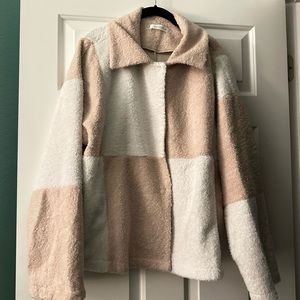 CASHED OUT WHITE COLORBLOCK JACKET